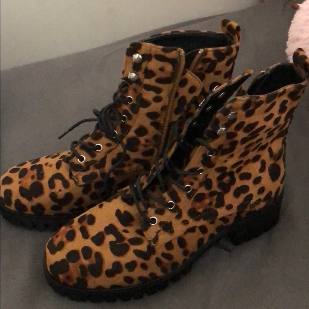 Cheetah print boots